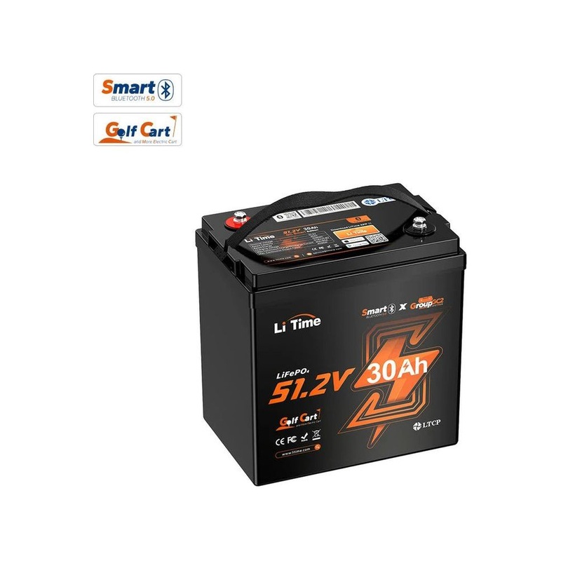 LiTime 48V 30Ah GC2 Bluetooth Golf Cart Lithium Battery, GC2 Battery ...